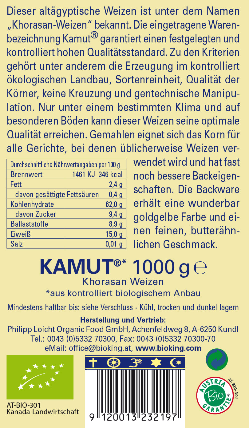 Bio Kamut®, Pharaonenkorn