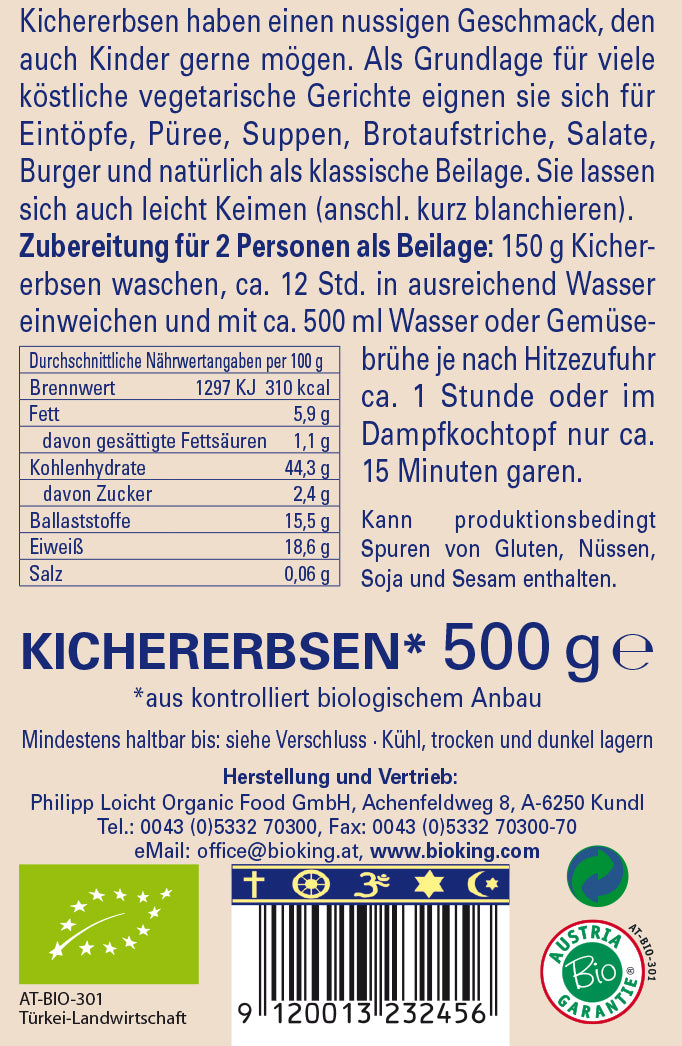 Bio Kichererbsen