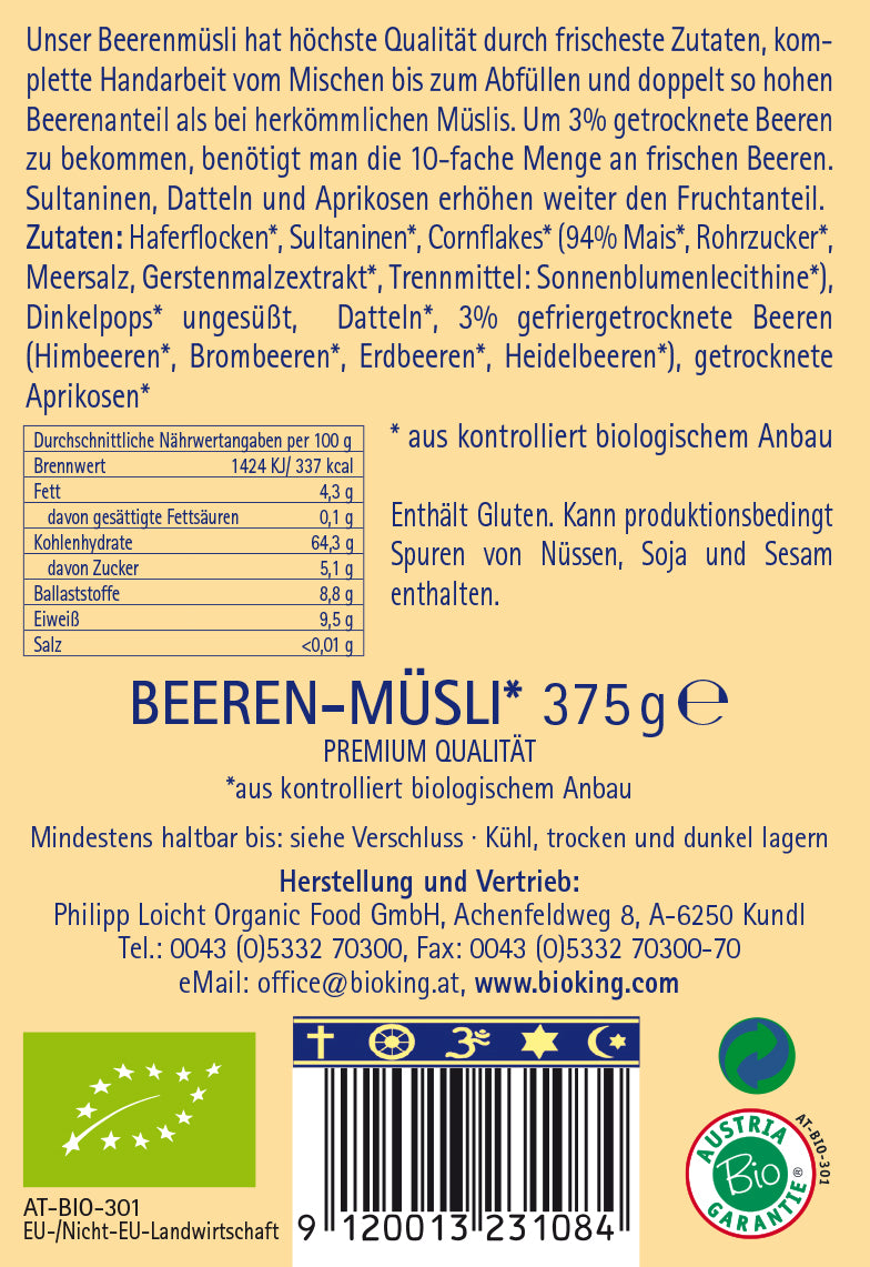 Bio Beerenmüsli