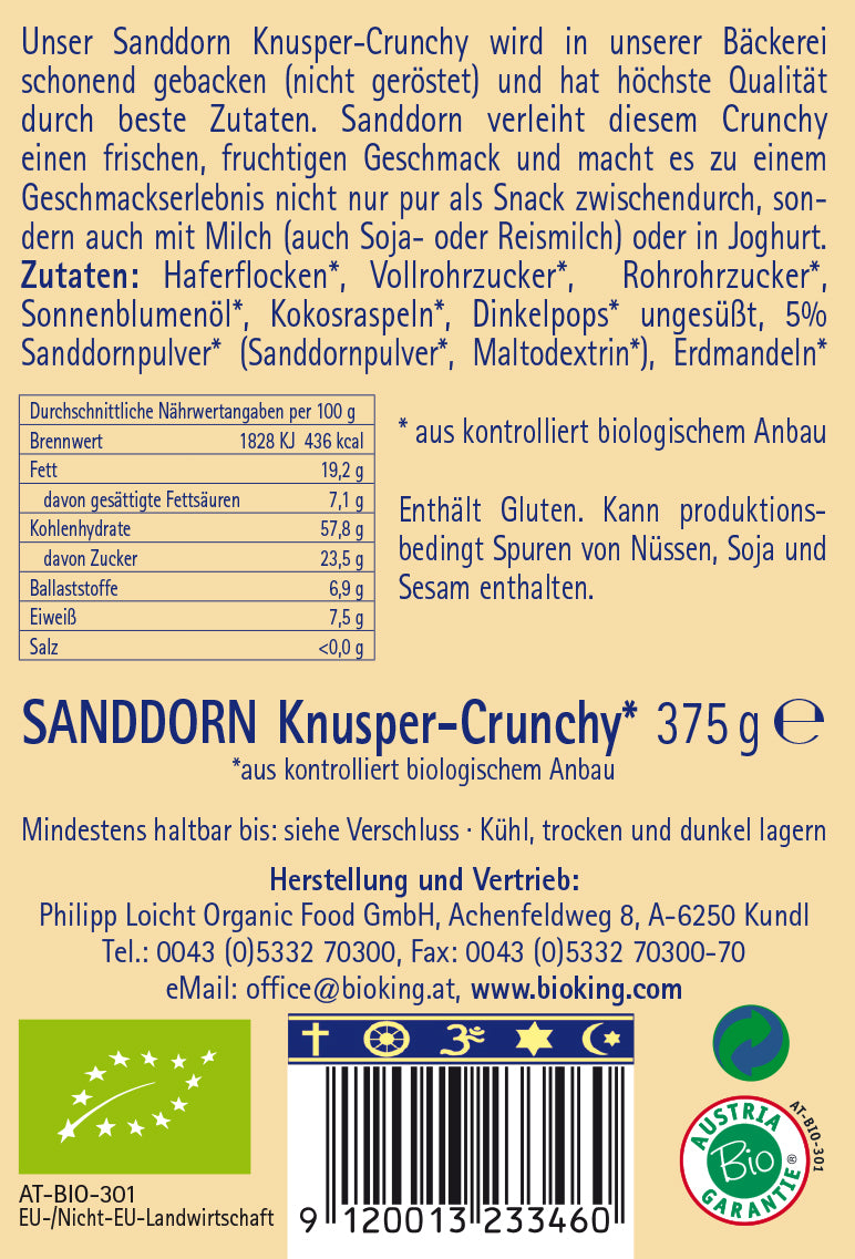Bio Crunchy Sanddorn