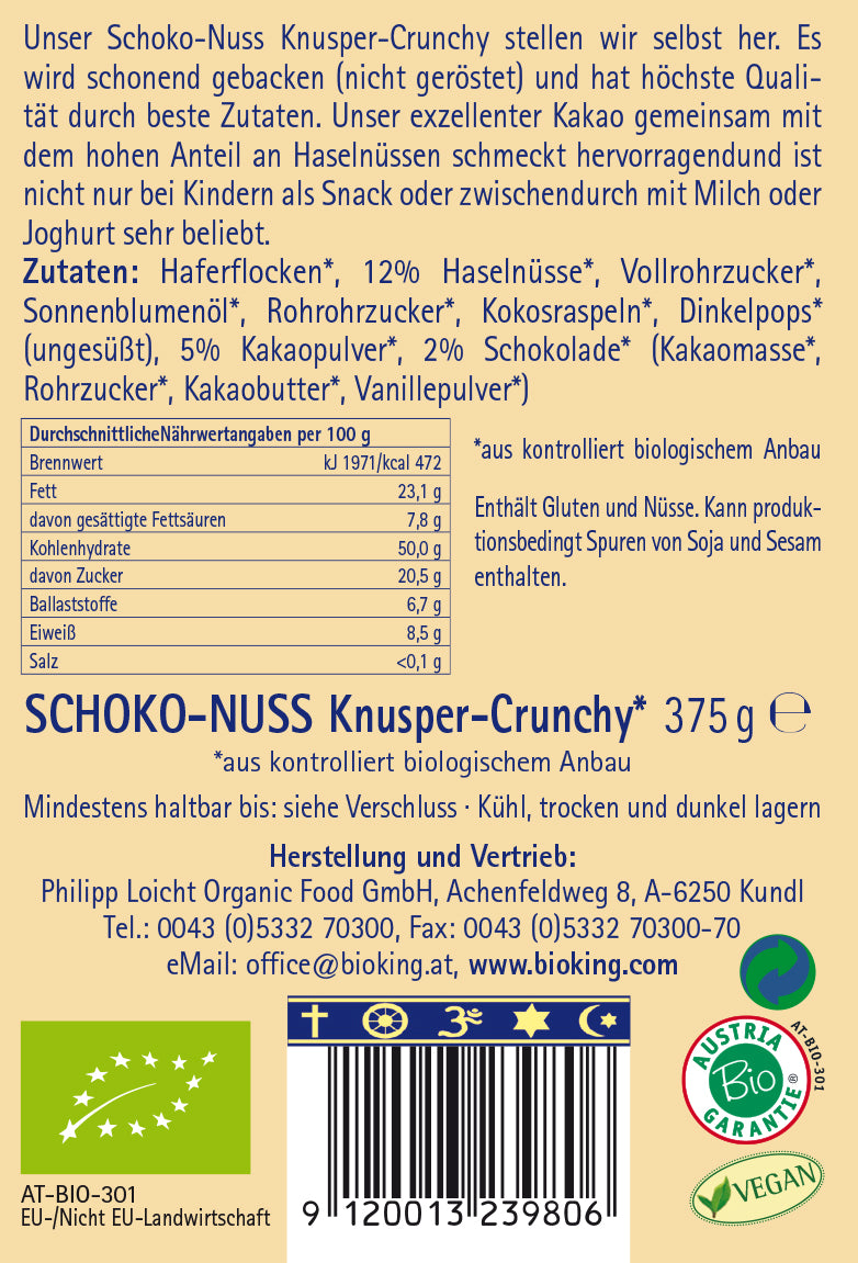 Bio Crunchy Schoko-Nuss