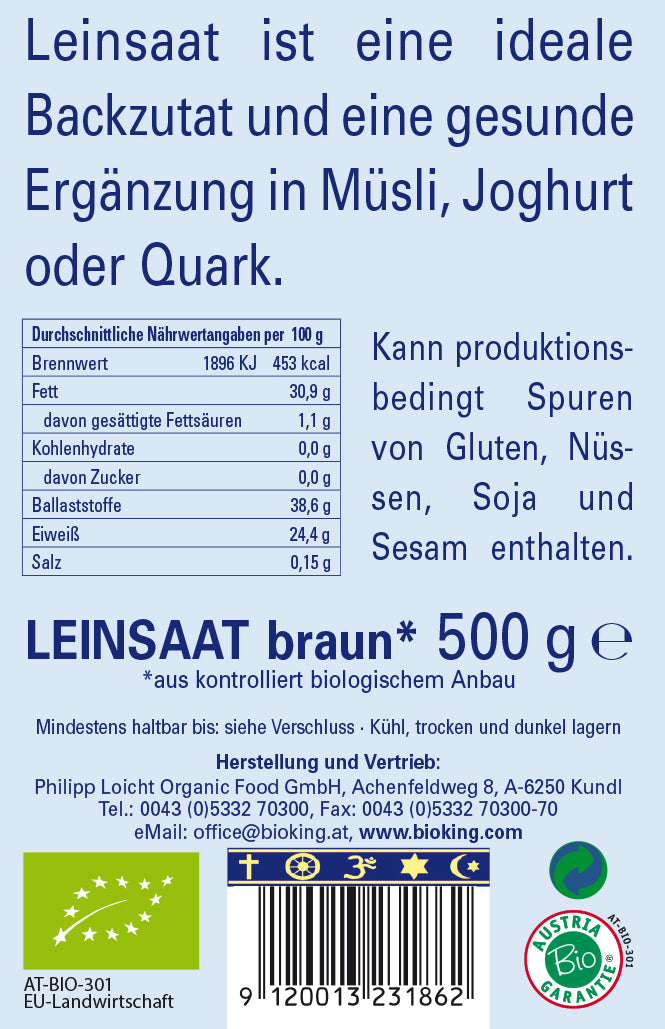 Bio Leinsaat braun