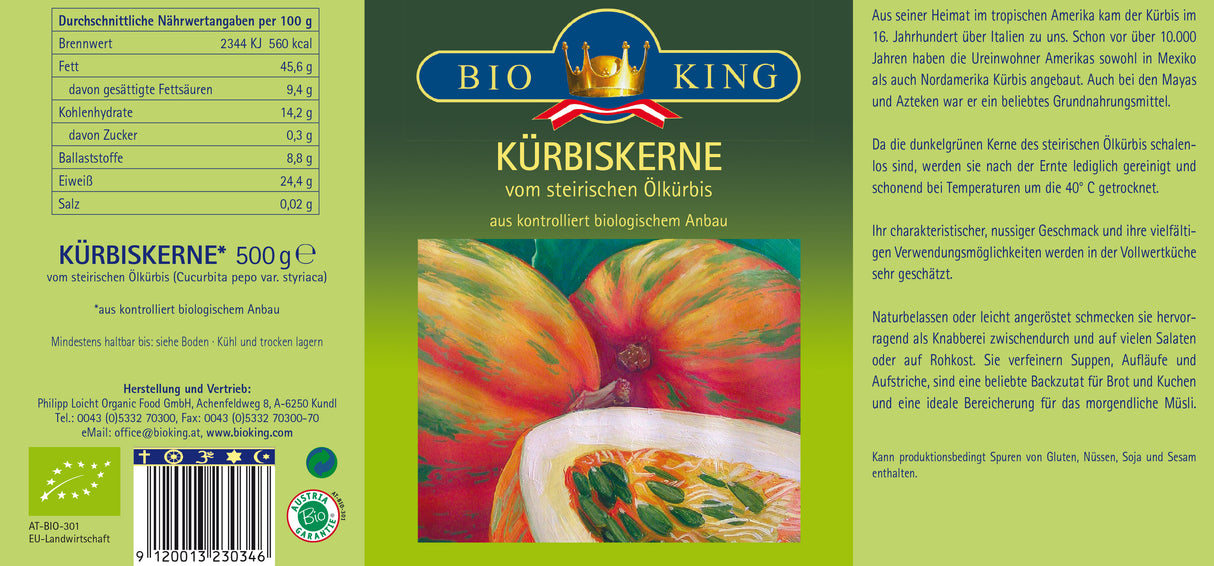 Bio Kürbiskerne vom Steirischen Ölkürbis