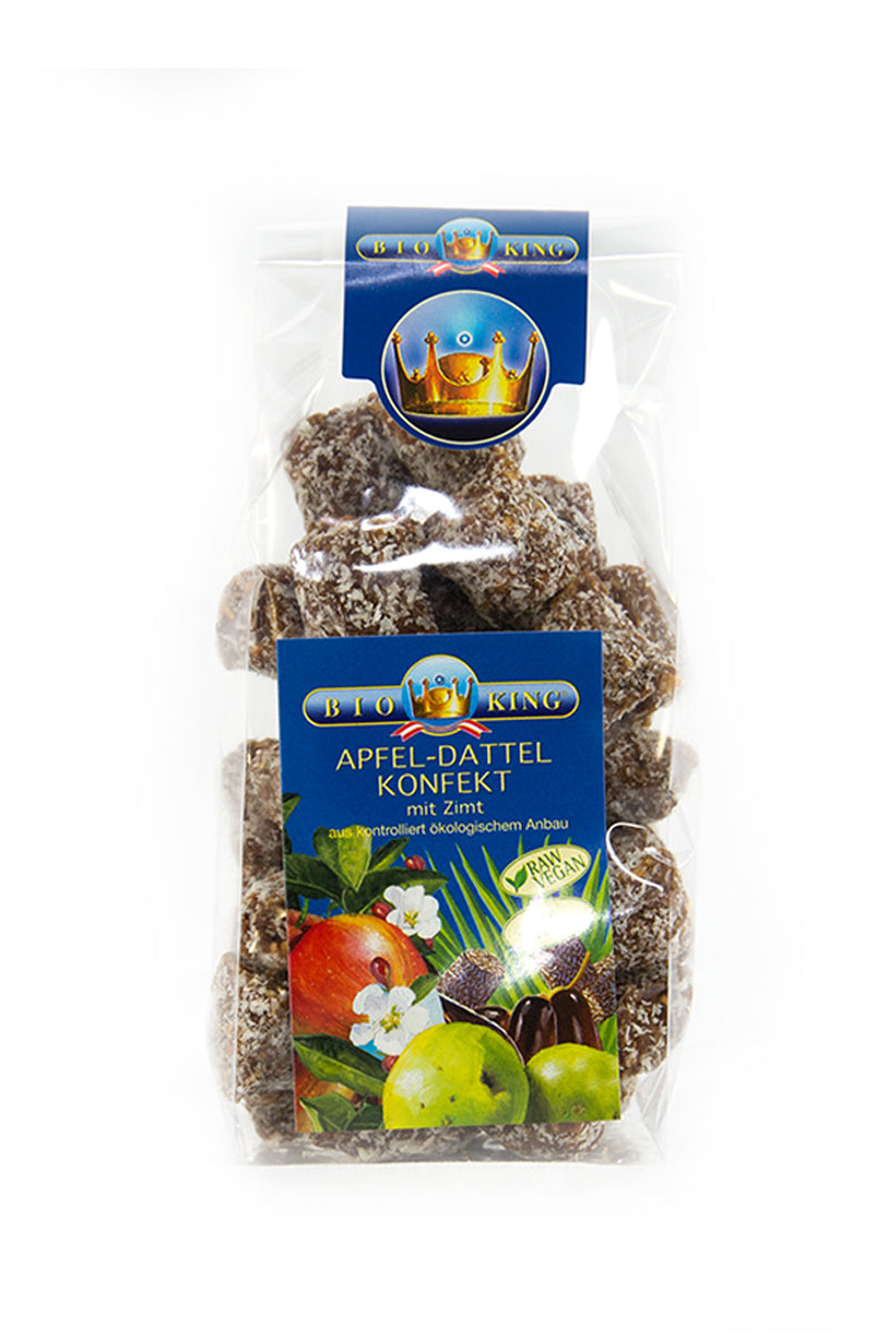 Bio Apfel- Dattel-Konfekt mit Zimt