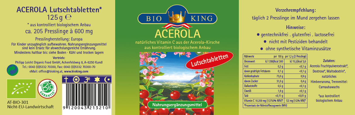Bio Acerola, Lutschtabletten