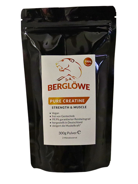 Pure Creatine von Berglöwe, Pulver zur Nahrungsergänzung
