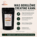 Pure Creatine von Berglöwe, Pulver zur Nahrungsergänzung