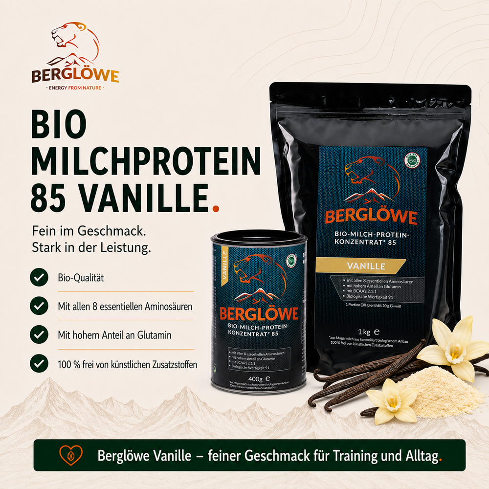 Bio Milch Protein Konzentrat 85, Vanille
