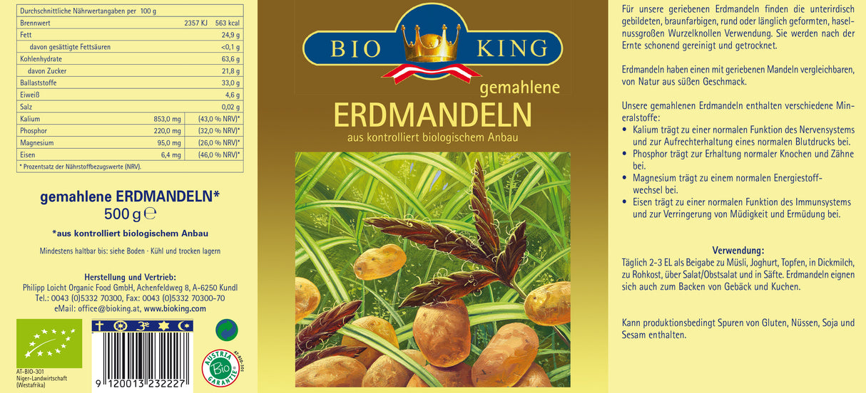 Bio Erdmandeln gemahlen/gerieben