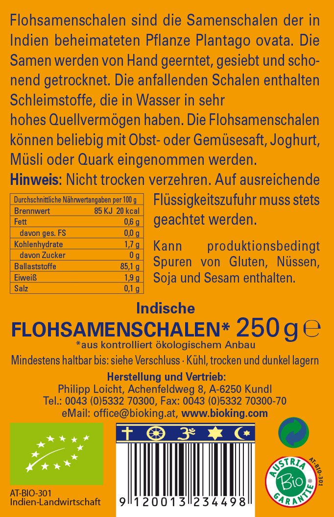 Bio Flohsamneschalen
