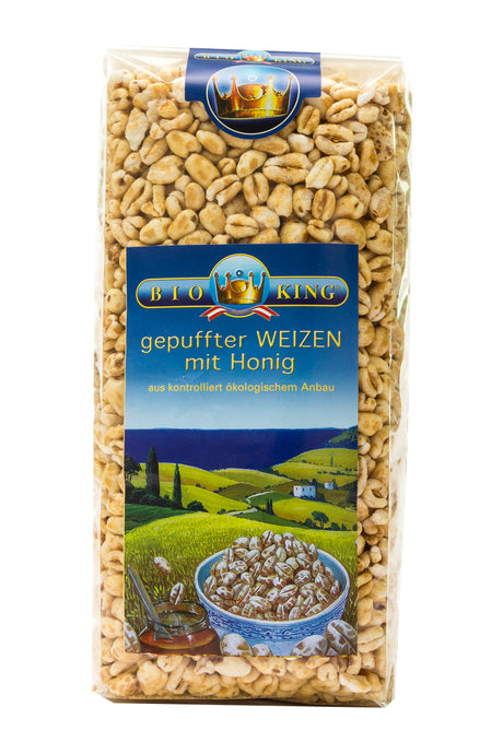 Gepuffter Bio Weizen mit Honig
