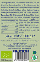 Bio Linsen, grün