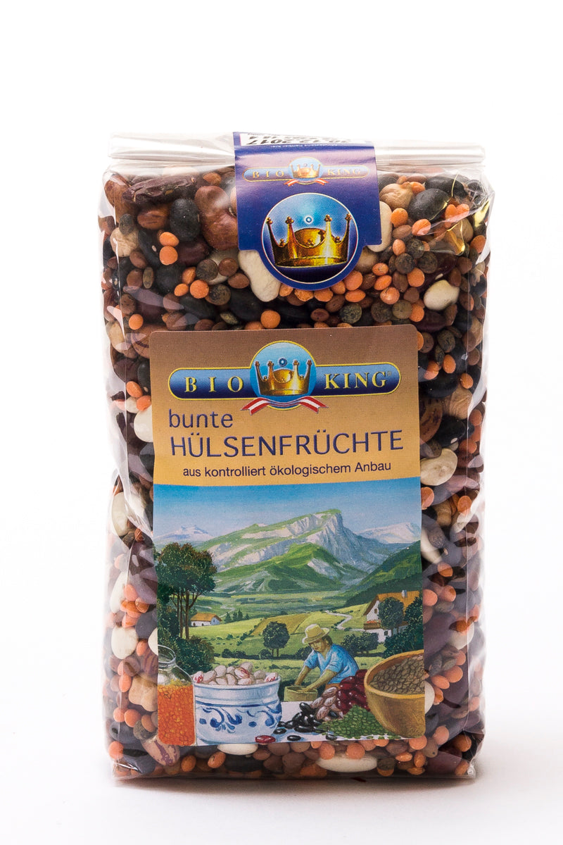 Bio Hülsenfrüchte, bunt