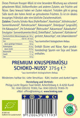 Bio Premium Knuspermüsli I Schoko-Nuss