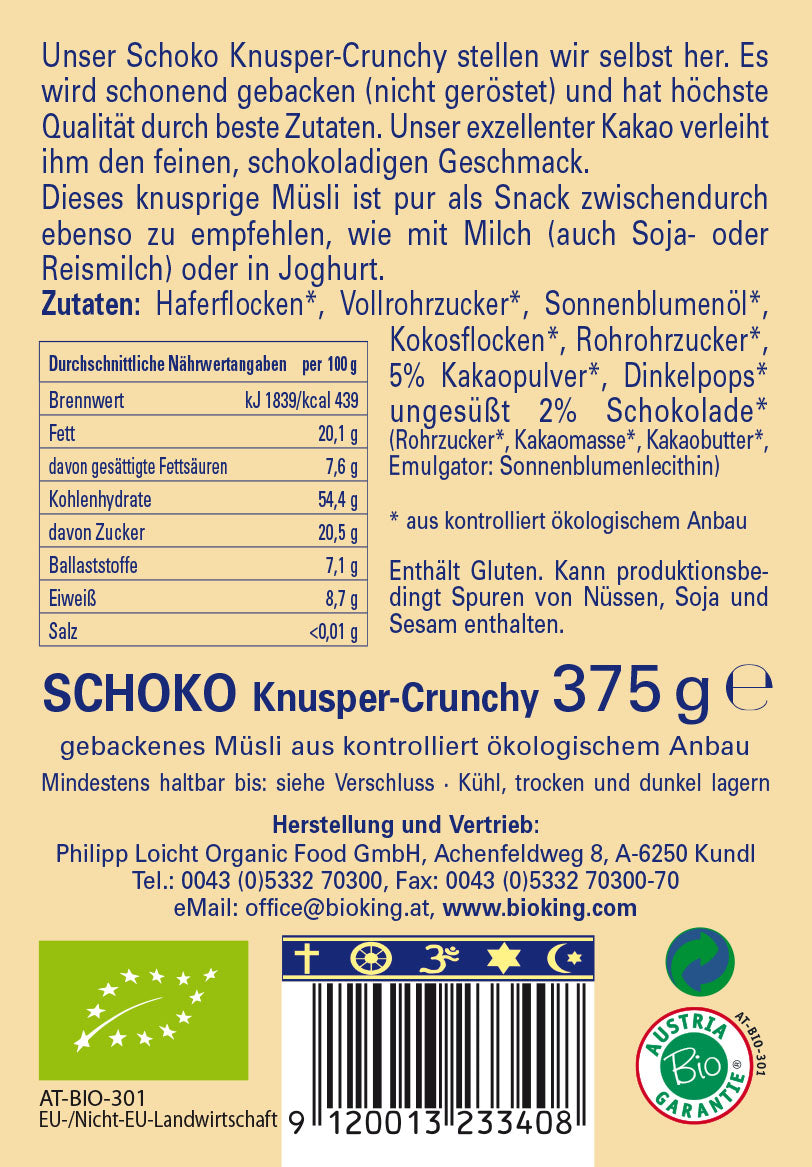 Bio Crunchy Schoko