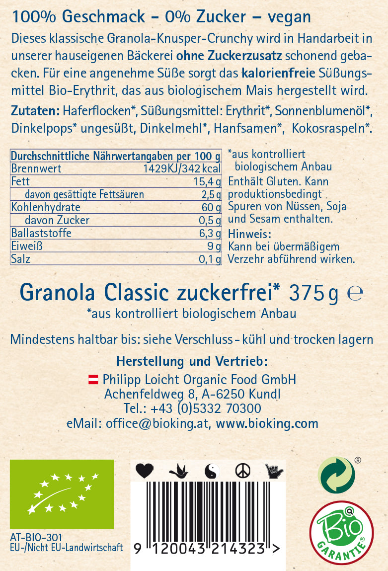 Bio Crunchy Zuckerfrei
