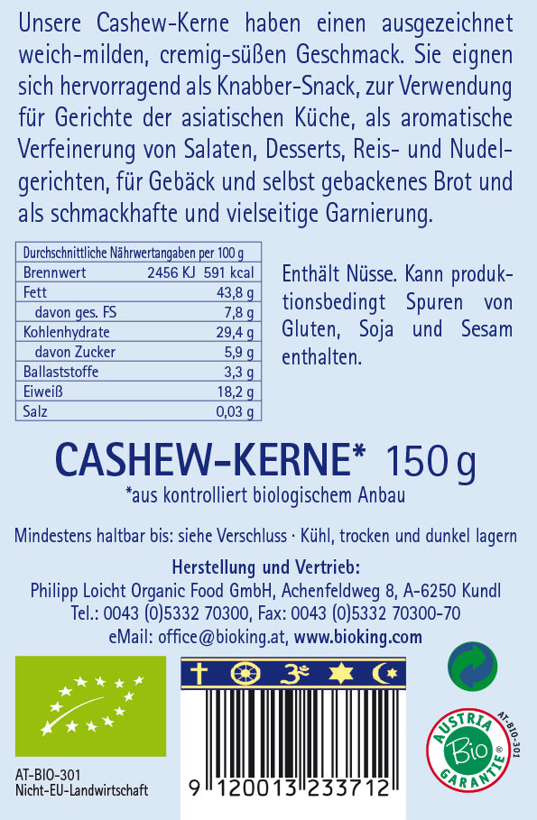 Bio Cashewkerne