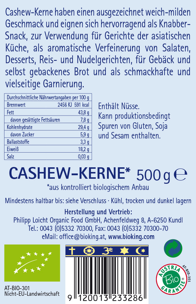 Bio Cashewkerne