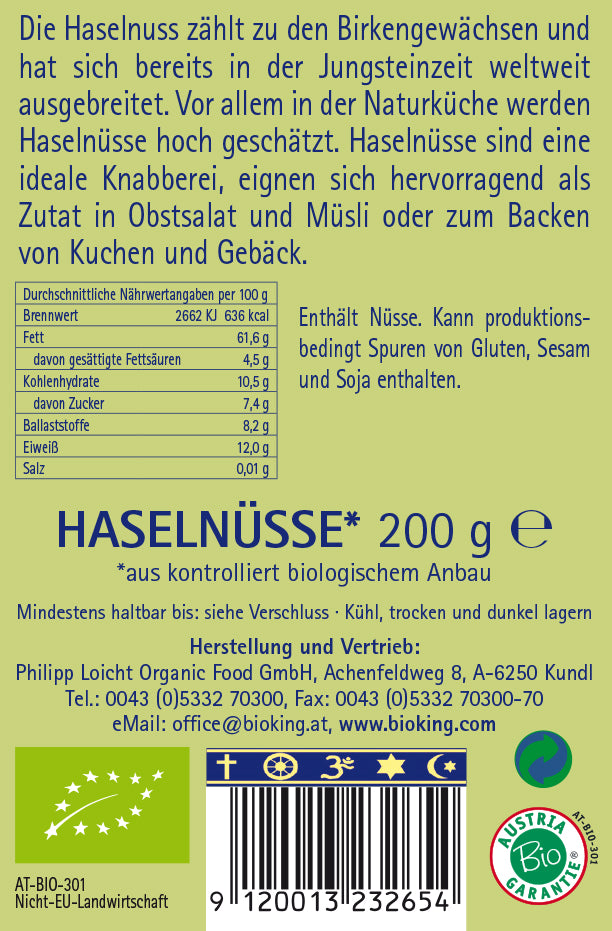 Bio Haselnüsse