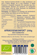 Bio Aprikosenkofekt mit Cranberrys