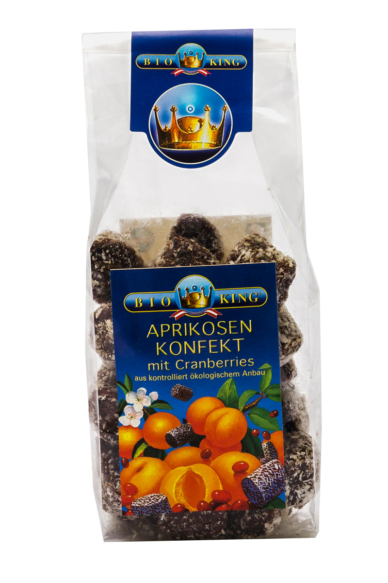 Bio Aprikosenkofekt mit Cranberrys