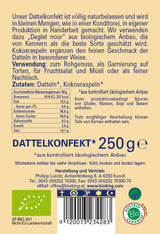 Bio Dattelkonfekt  mit Kokos
