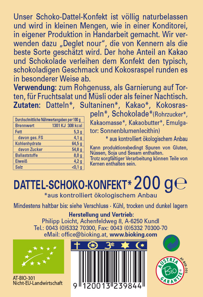 Bio Dattel-Schoko Konfekt