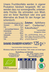 Bio Bananen-Cranberry-Konfekt