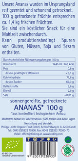 Bio Ananas, getrocknet