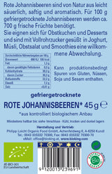 rote Bio Johannisbeeren, gefriergetrocknet