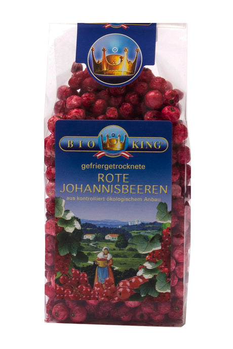 rote Bio Johannisbeeren, gefriergetrocknet