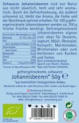 schwarze Bio Johannisbeeren, gefriergetrocknet