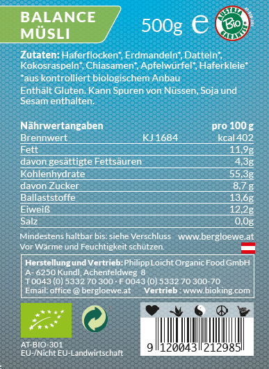 Bio Balance-Müsli