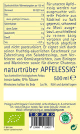 Italienischer Bio Apfelessig, naturtrüb