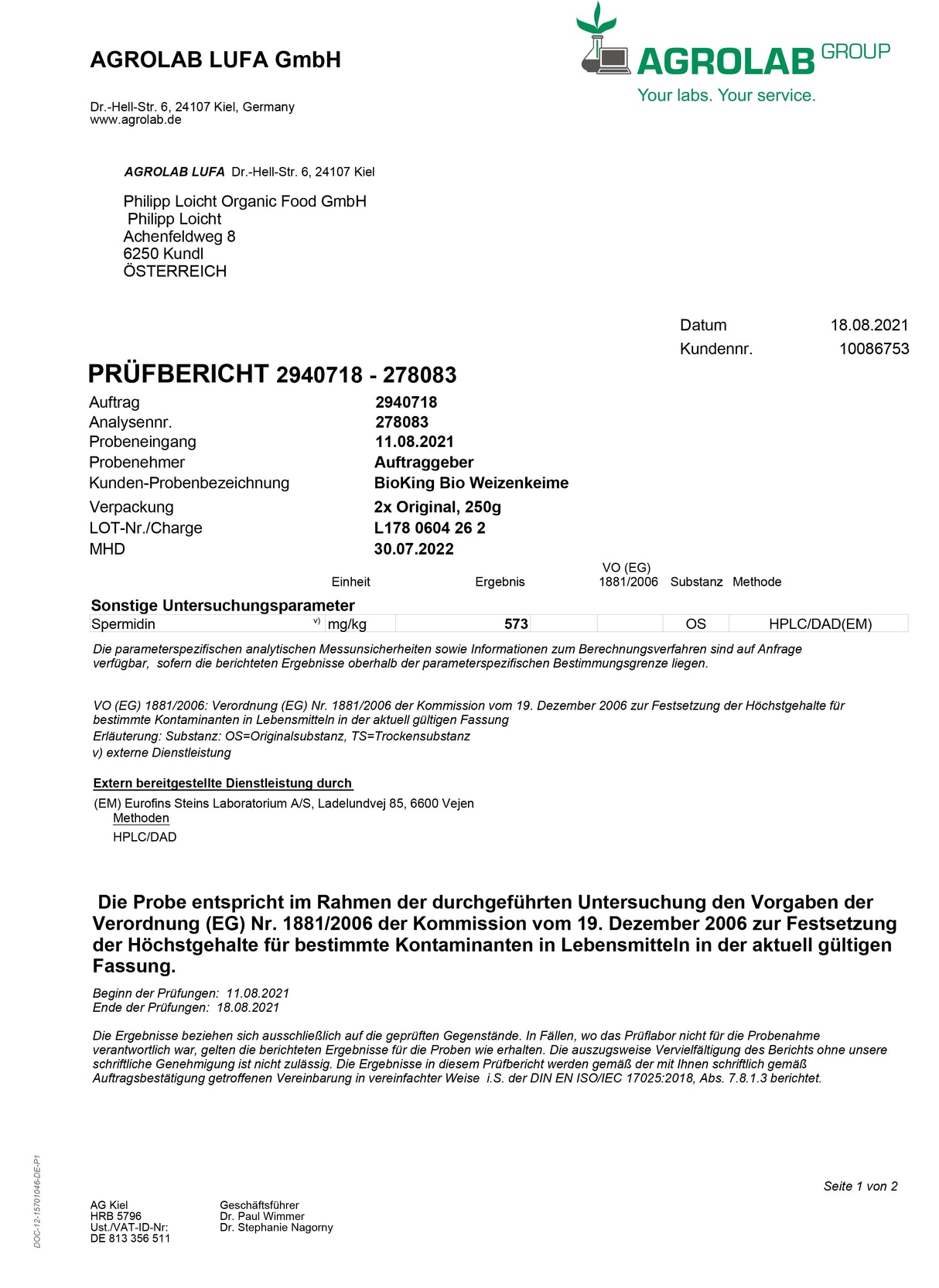 Bio Weizenkeime aus Österreich